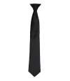 PR755 Premier 'Colours' Satin Clip Tie Black colour image